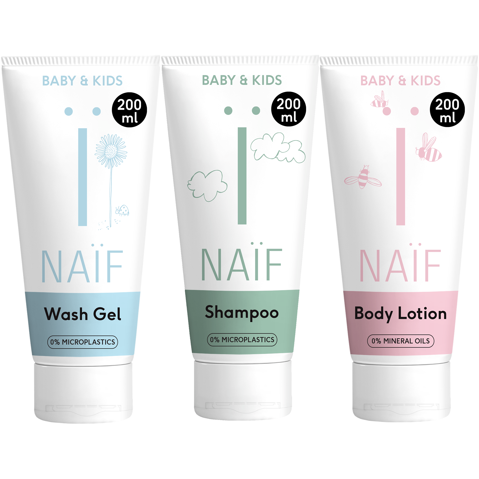 Voordeelset Shower Routine voor Baby & Kids 200ml