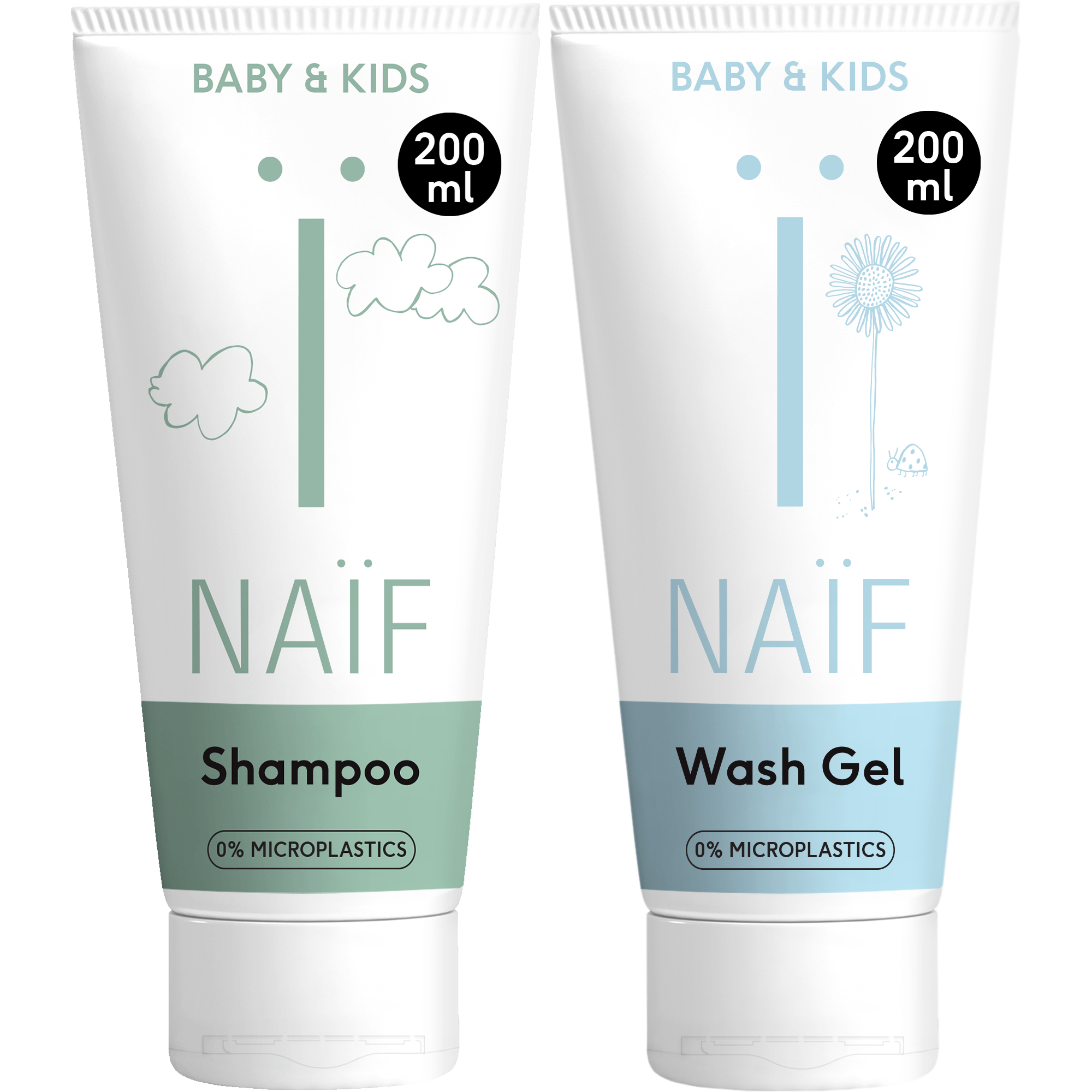 Voordeelset Shampoo & Wasgel voor Baby & Kids 200ml