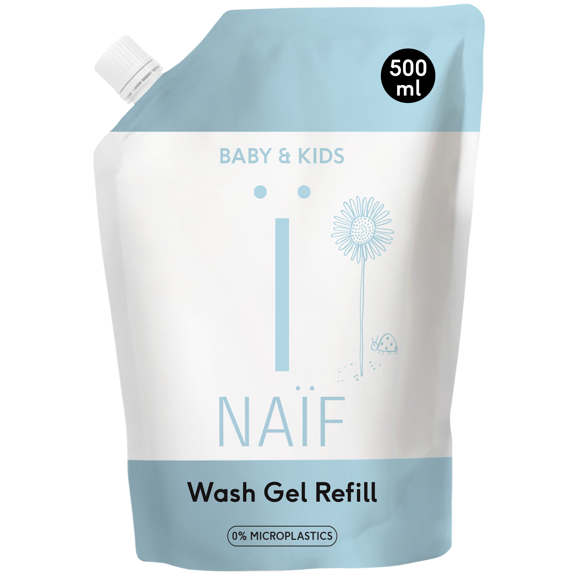 Reinigende Wasgel Navulverpakking voor Baby & Kids 500ml