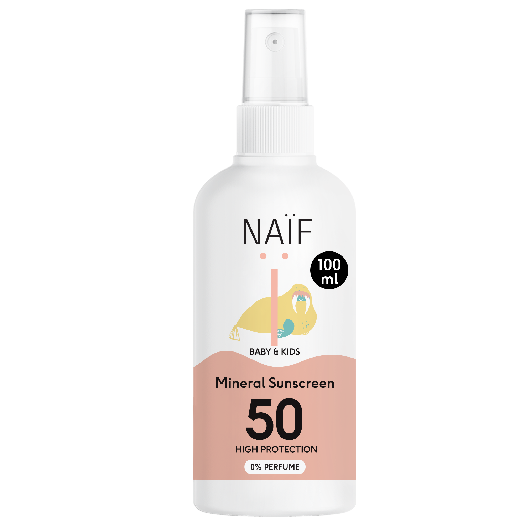 Mineralisches Sonnenschutzspray für Baby & Kind, 0% Parfüm (LSF 50, 100ml)