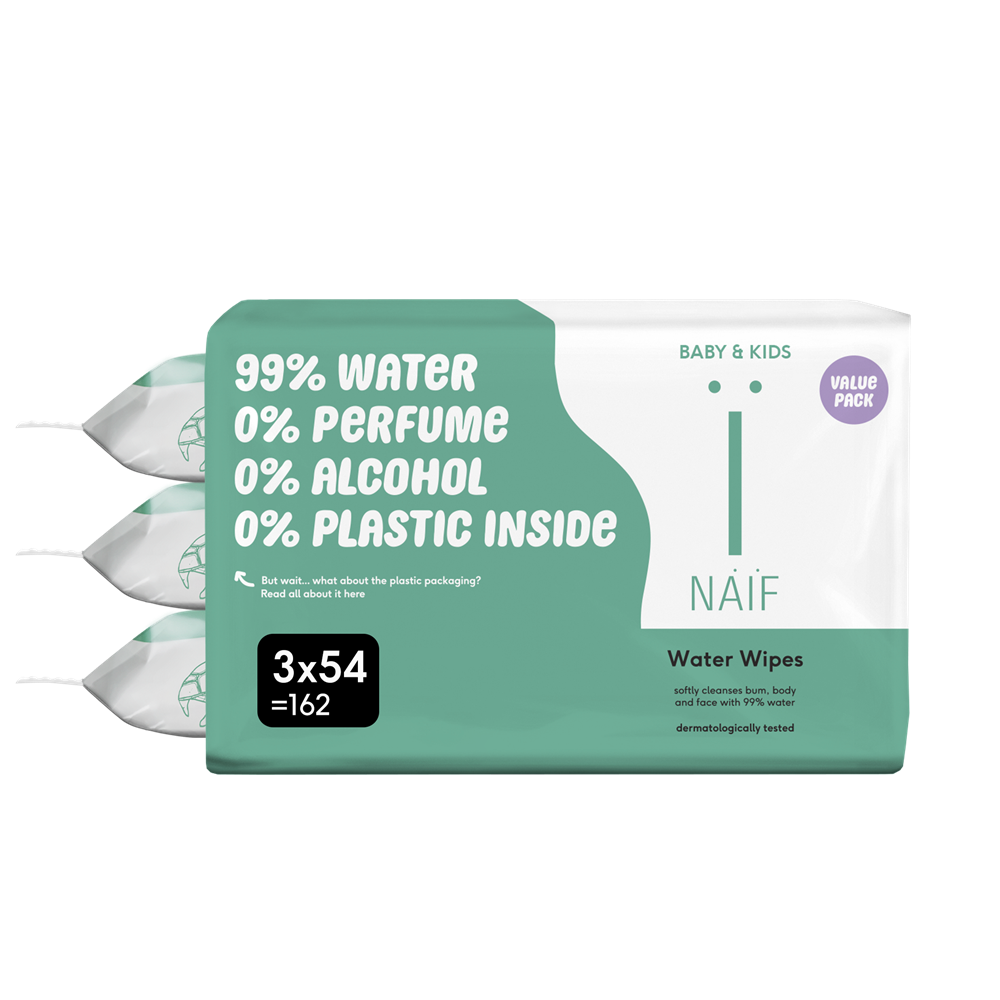 Plastikfreie Feuchttücher mit 99% Wasser (3er Pack)