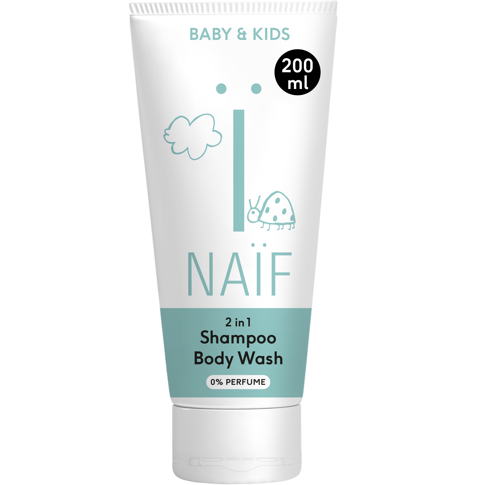2-in-1 Shampoo & Body Wash 0% Parfum voor Baby & Kids 200ml 