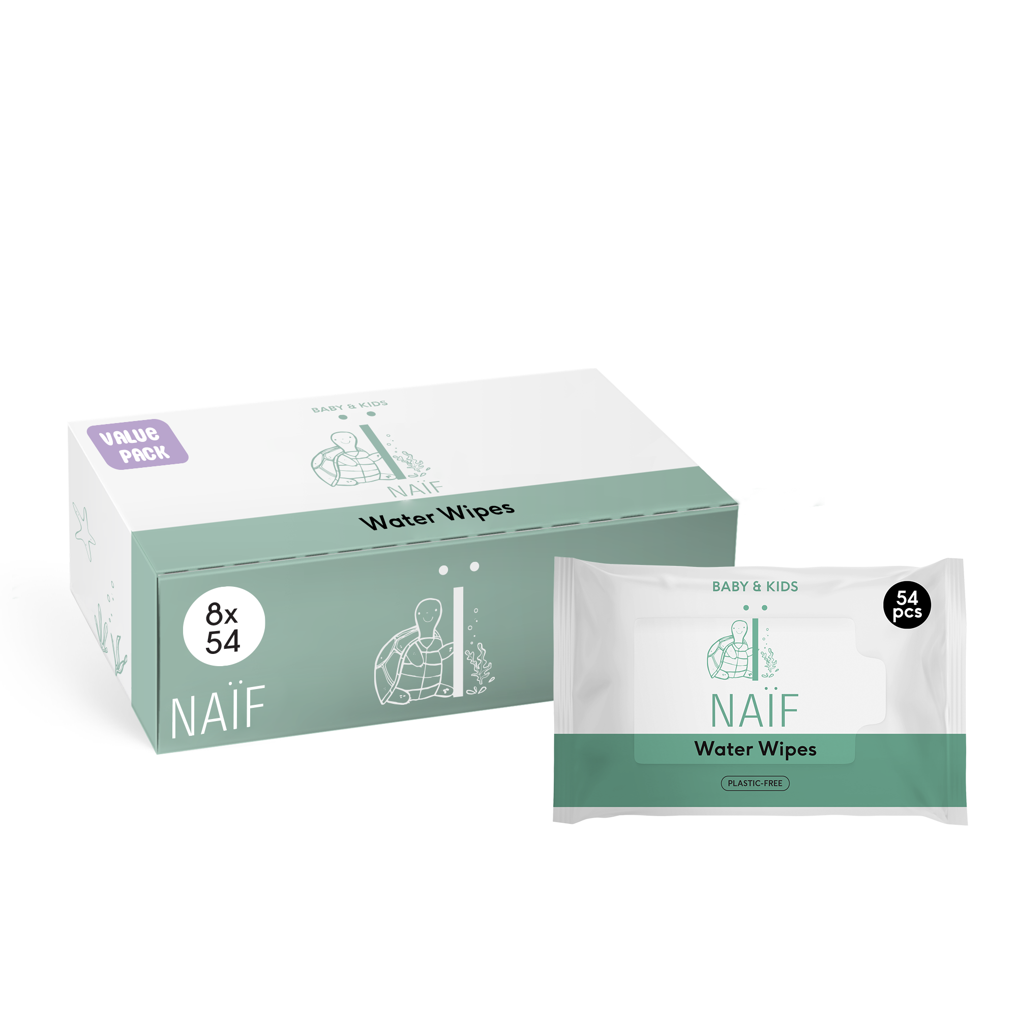 Plastikfreie Feuchttücher für Baby & Kind 8er Pack