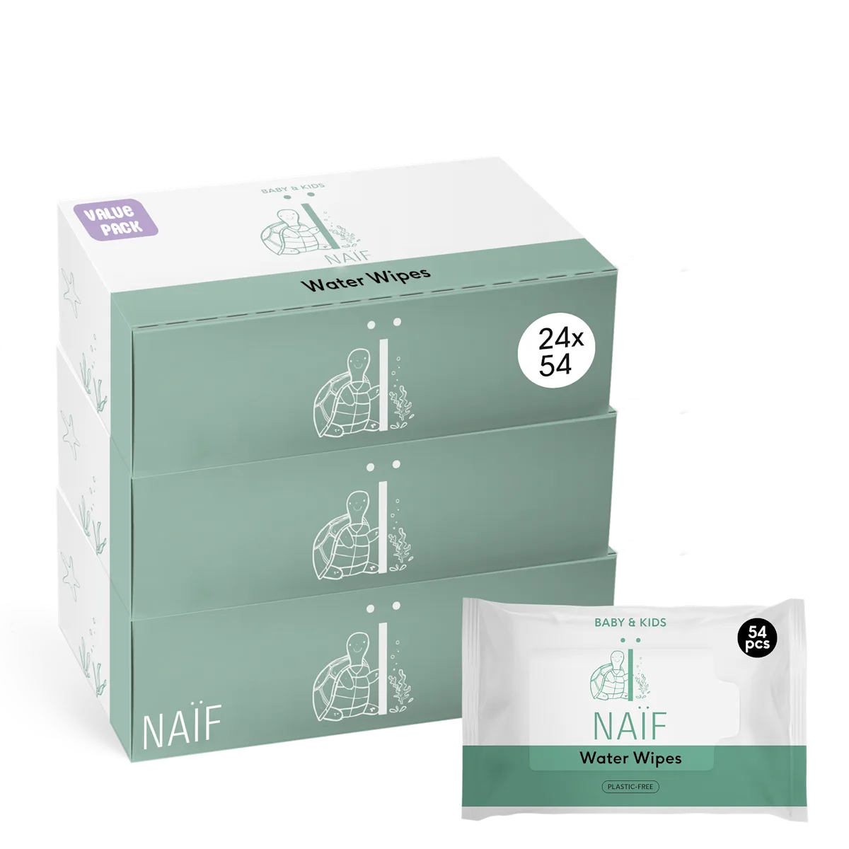 Plastikfreie Feuchttücher für Baby & Kind 24er Pack