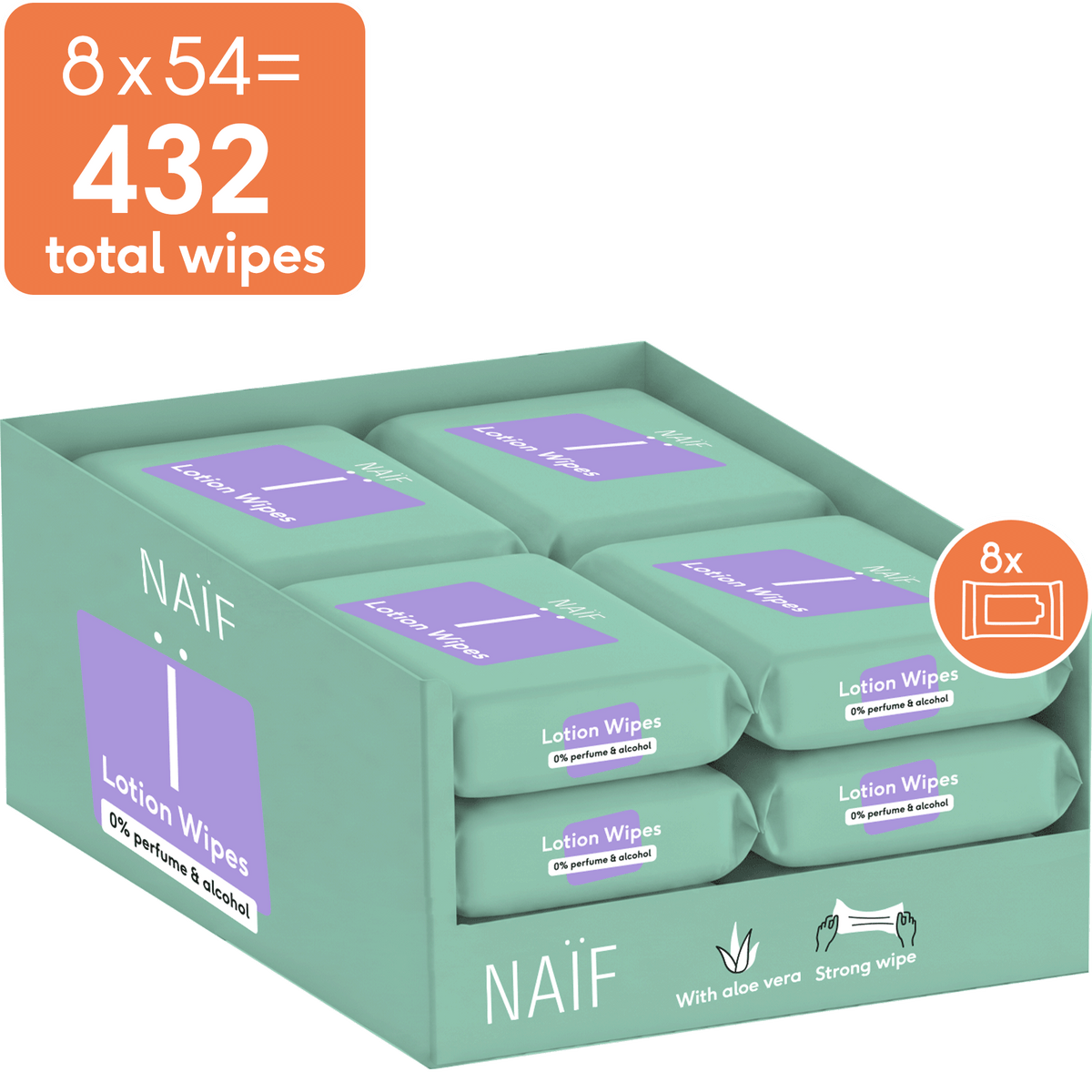 Plasticvrije Lotion Billendoekjes voor Baby & Kids 8 pack