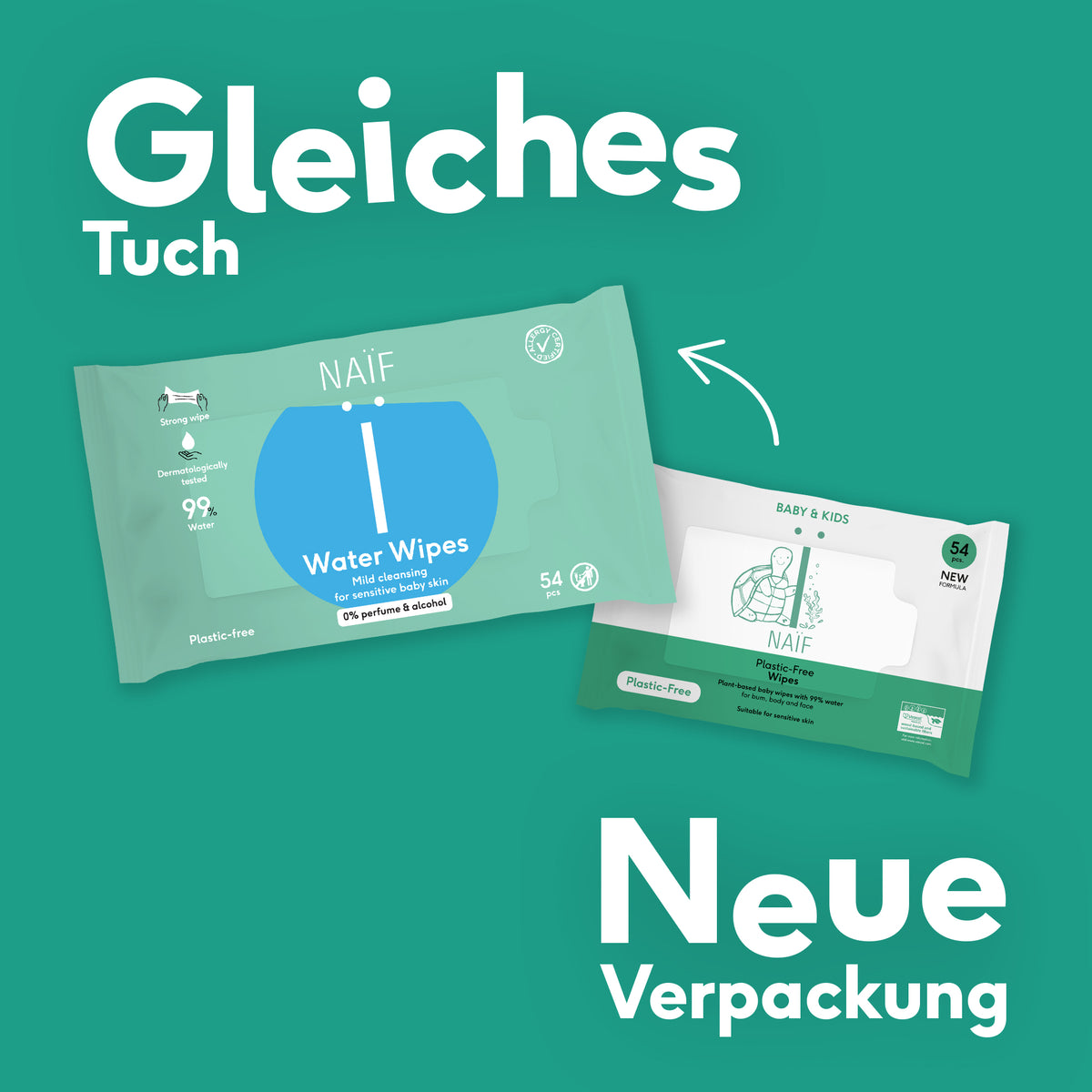 Water Wipes Baby Reißfest und mild, 3-packung