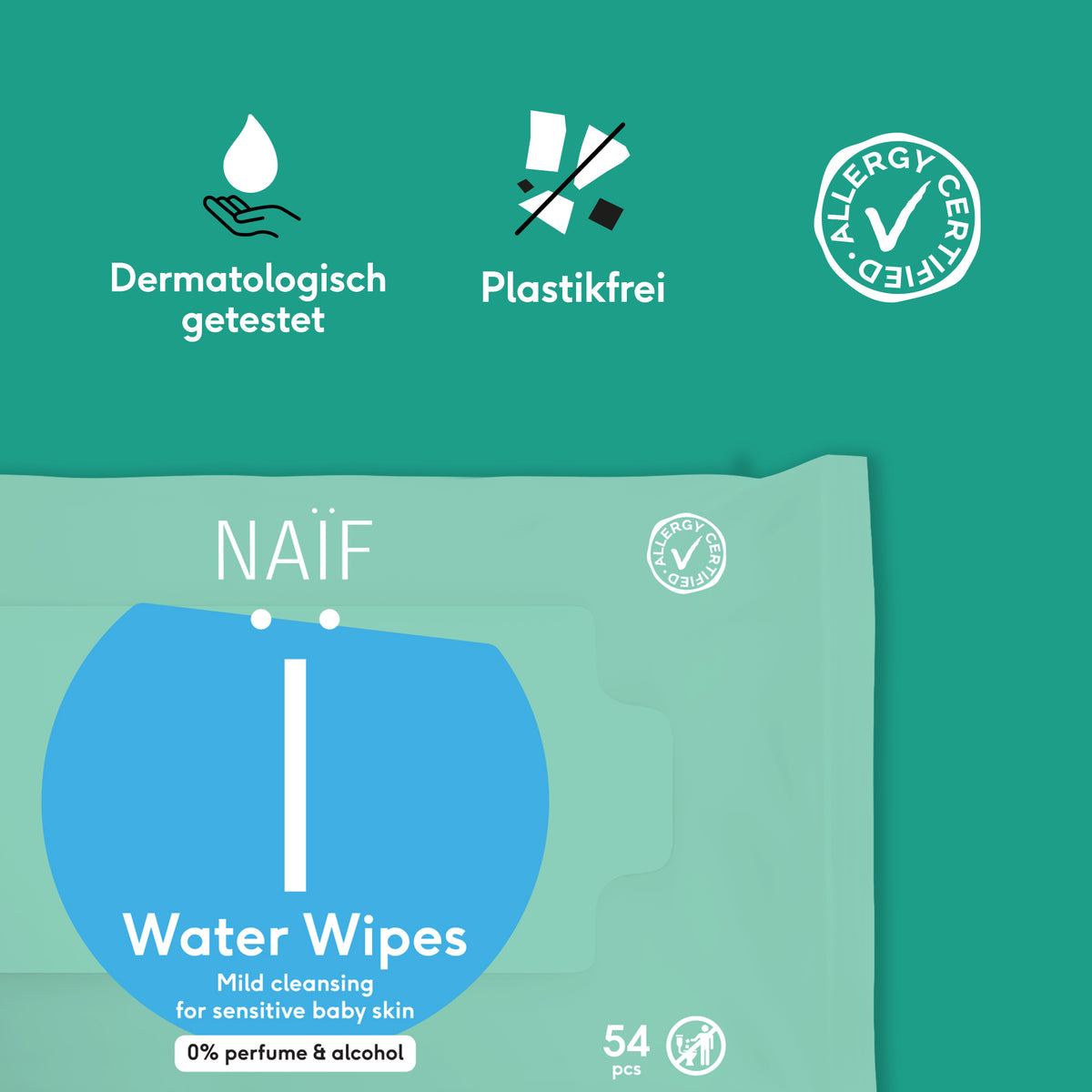 Water Wipes Baby Reißfest und mild, 3-packung