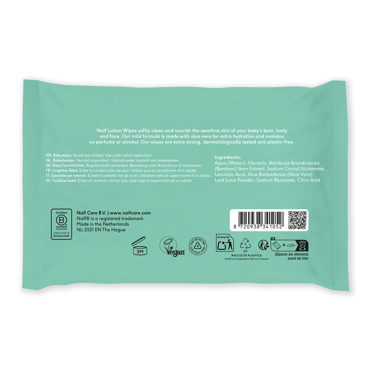 Lotion Wipes Baby strong & soft 3 pack box 6