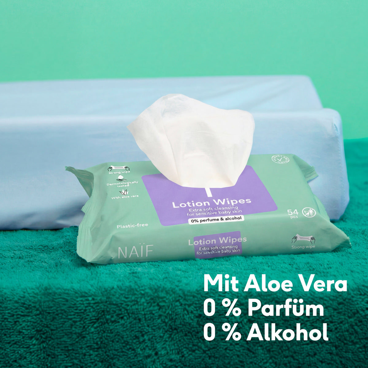 Plastikfreie Lotion-Feuchttücher für Babys & Kinder (3er-Pack)