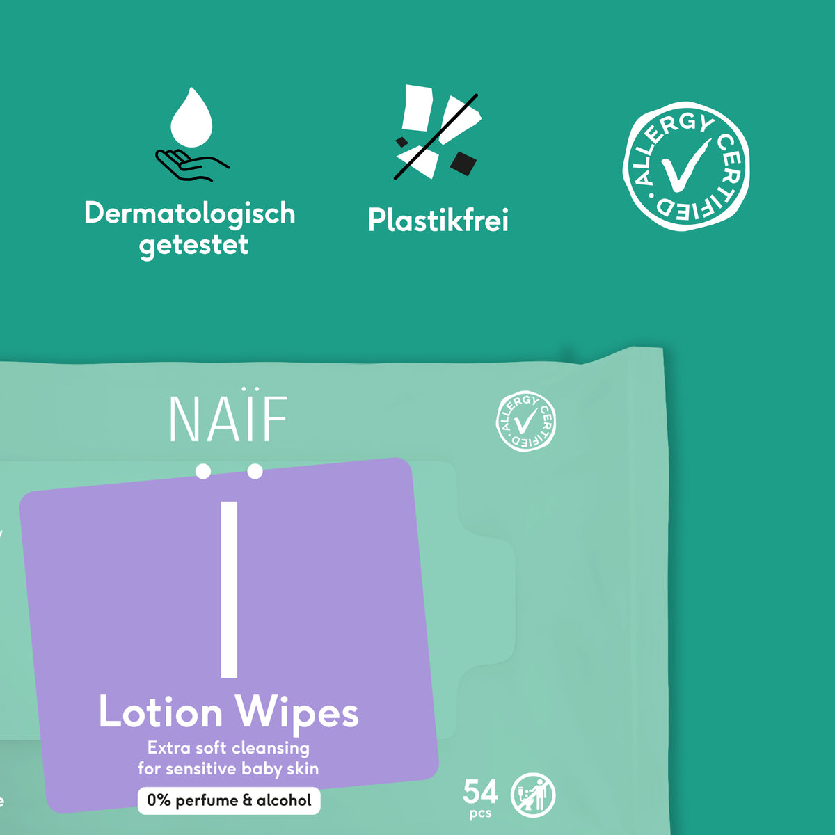 Plastikfreie Lotion-Feuchttücher für Babys & Kinder (3er-Pack)