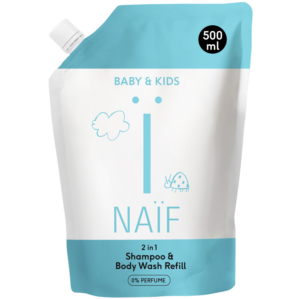 2 in 1 Shampoo en Body Wash Navulverpakking Baby & Kids 500ml