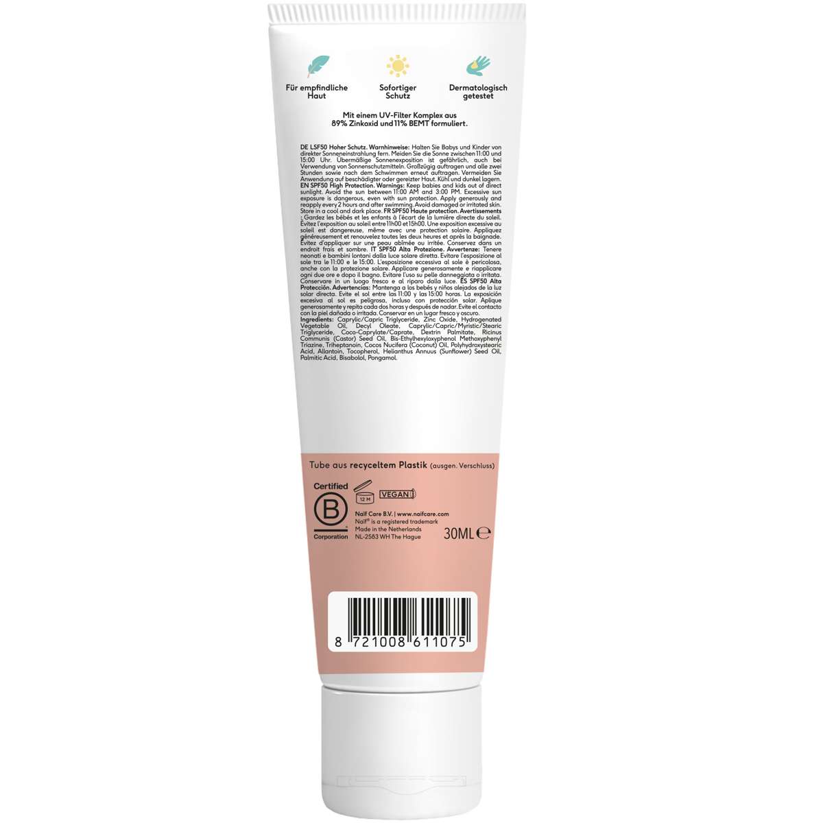 Naïf - Sonnenschutz LSF 50 - Baby & Kinder - Hoher UVA- & UVB-Schutz - 30ml